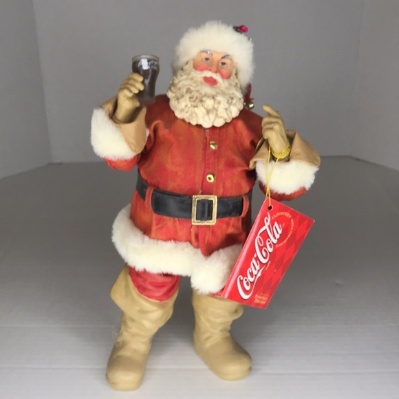 TWO Santas and Annalee Elf Mouse Coca Cola Santa Christmas Decor 3-piece Group - Picture 6 of 13